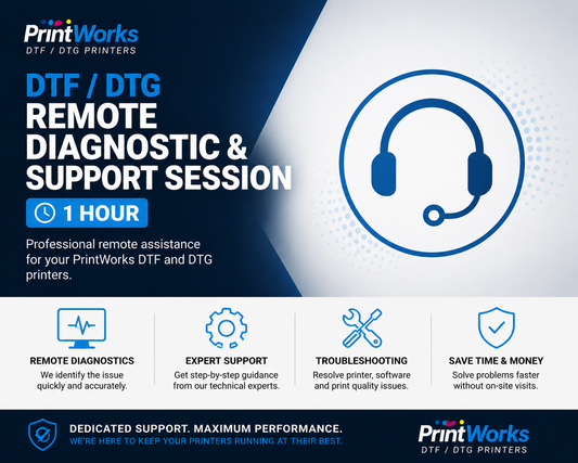 PrintWorks DTF/DTG Remote Diagnostic & Support Session (1 Hour)