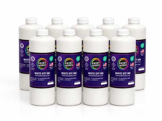 PrintWorks DTF Brilliant White Ink – Case Pack (9 Liters)