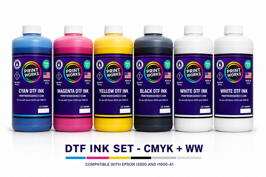 DTF Ink Set CMYK+WW 1 Liter