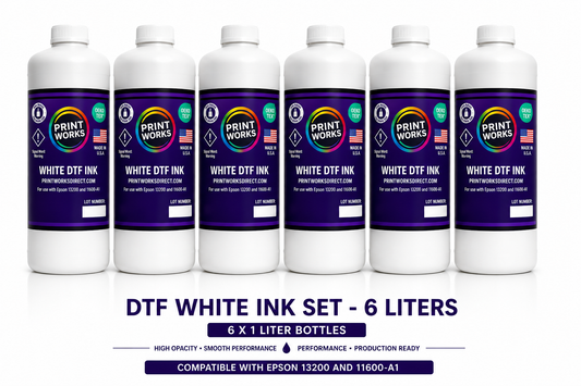 DTF Brilliant White Ink 6-Pack