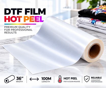 DTF Pro Hot Peel Film -Double Sided 36" x 328 feet (100 meter)